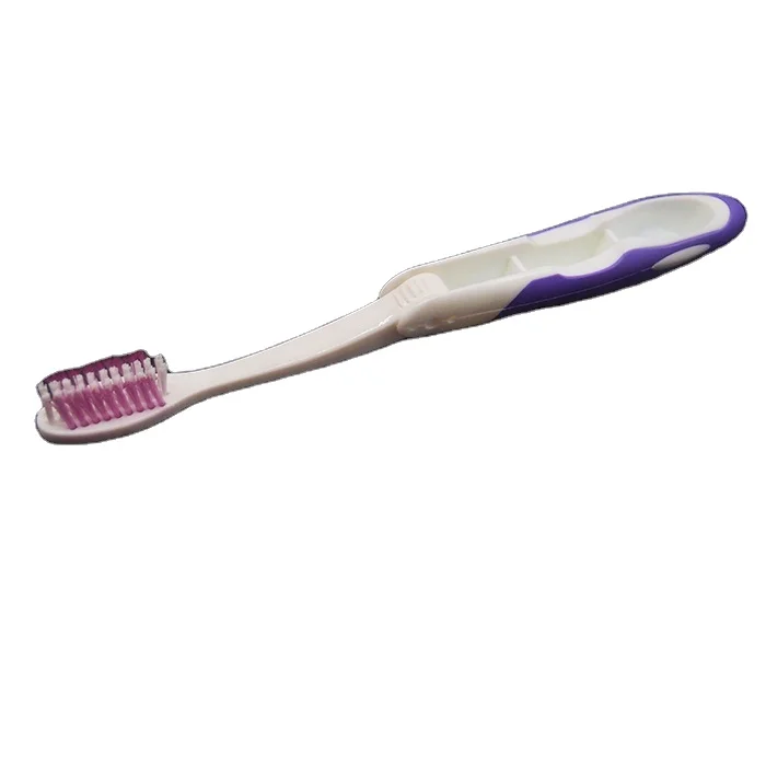 2024 Romania  hotsale and new style Portable Folding Toothbrush with Super Soft Bristle Travelling Toothbrush