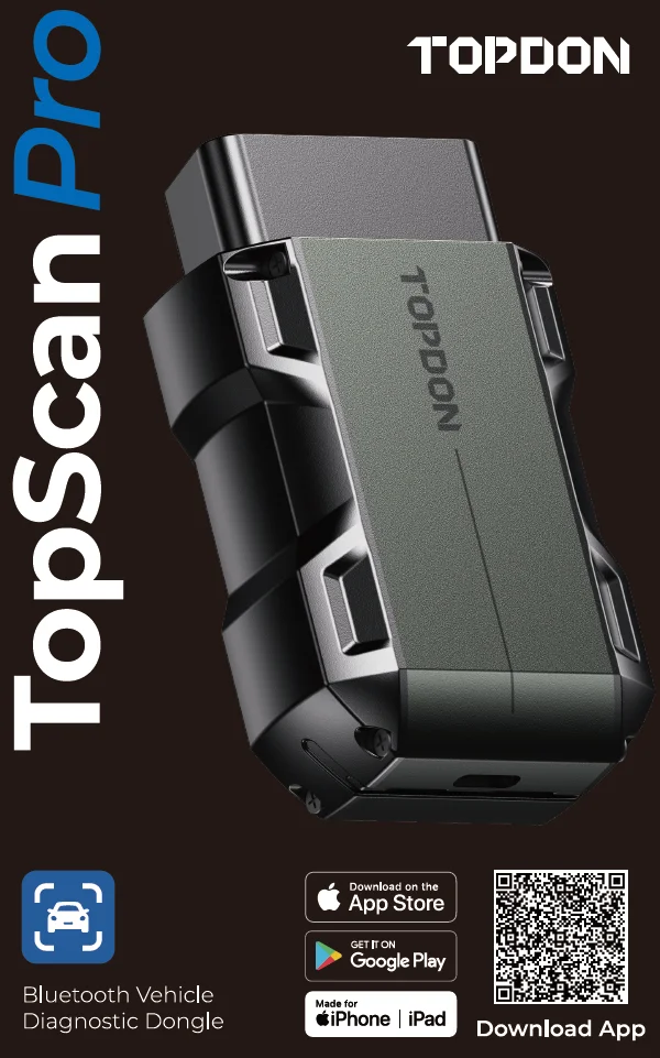 TOPDON Topscan Pro Offers OBD2 DTC Repair Guide Bluetooth Auto Diagnosis Tool Car Smart Diagnostic Scan Tool For DIY Enthusiast