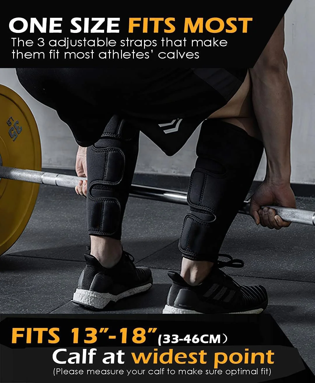 Weightlifting Deadlift Shin Guards, Calf Support Brace 5mm Thick Neoprene shin guard