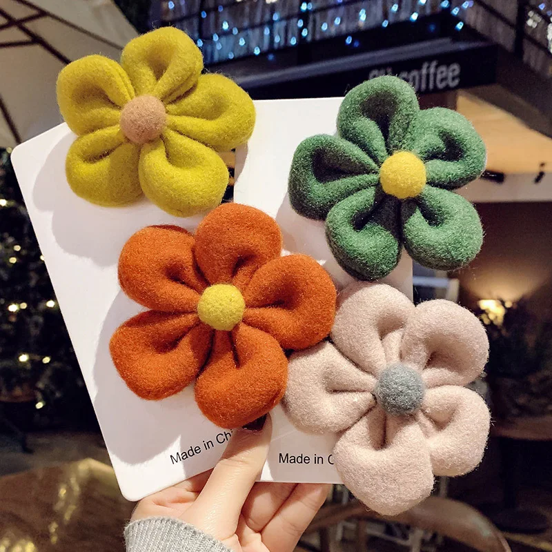 South Korea sweet and lovely flower hairpin BB clip personality sunflower hairpin girl side clip banger headdress