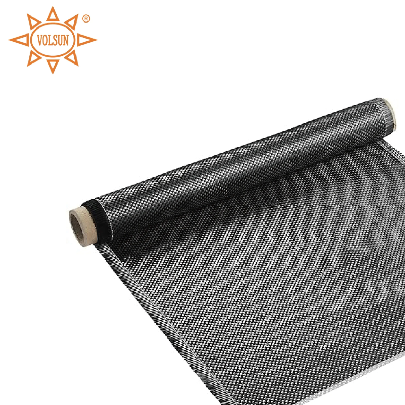 China Factory Building Reinforce12K 200GSM Bi-directional Carbon Fiber Fabric Cloth Roll