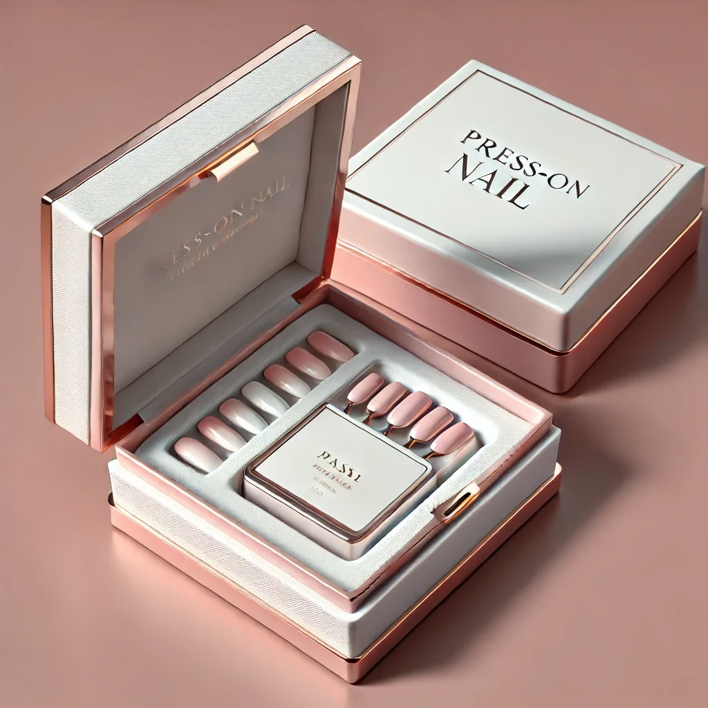 Custom Design Boite Bijoux Caixas De Presente Packaging Cosmetic Gel Polish Fake Nails Packaging Boxes for Beauty Products