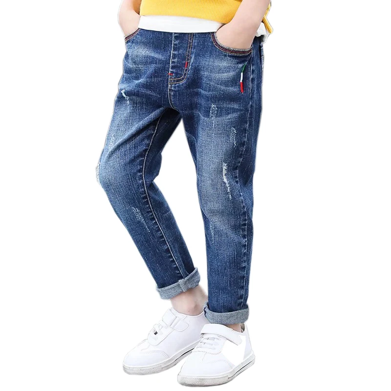 
4-13 Years Children Fashion Clothes Classic Denim Clothing Long Trousers Baby Boy Casual Bowboy Kids Boys Jeans Pants 