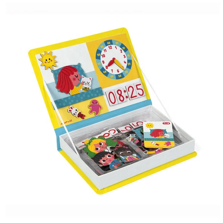 Yimi Paper 3d Foldable colorful cube dinosaur sticker puzzle book custom magnetic book