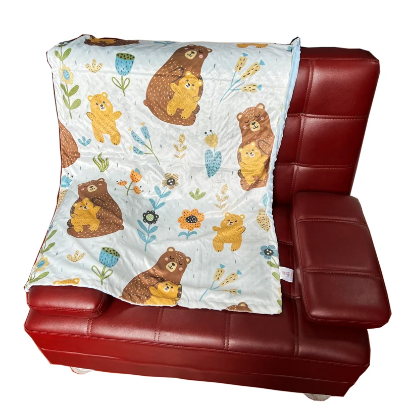 Customized Printing Summer Baby Sleeping Blanket Double Layers minky baby Blanket