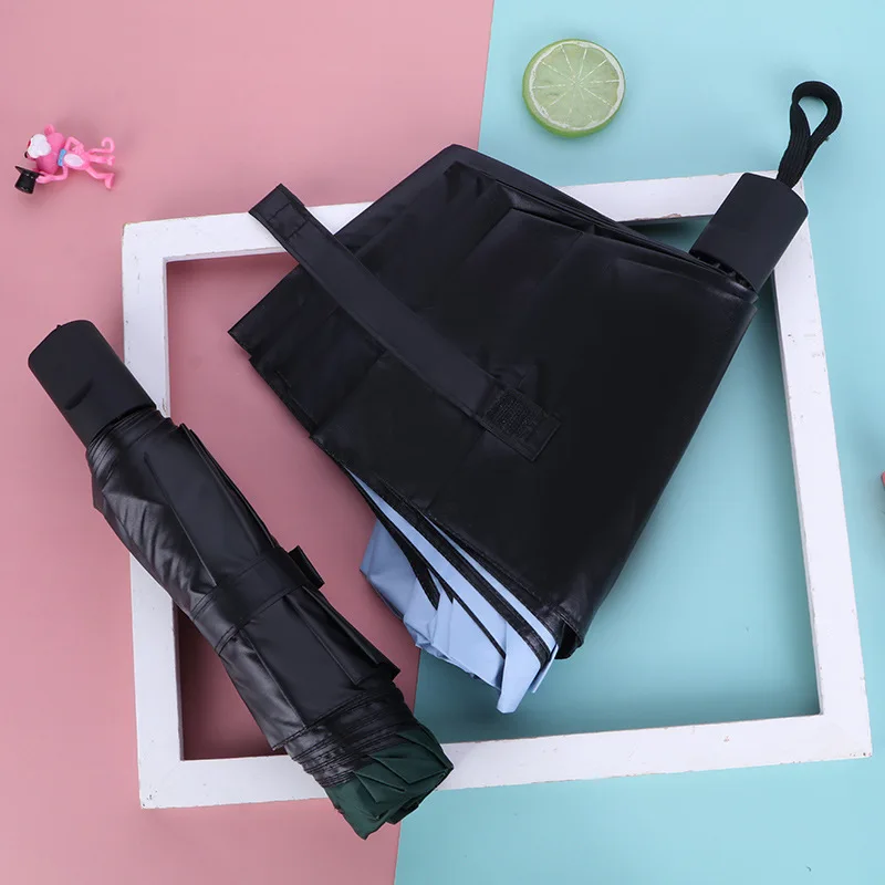 black uv three folding travel umbrellas for girls sun patio umbrella