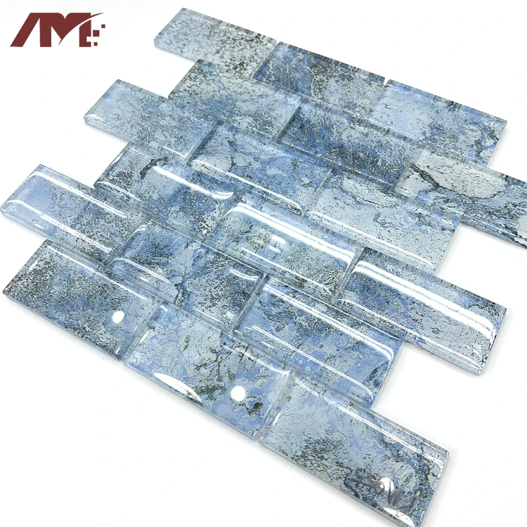 Factory Price Wholesale Bathroom Washroom Outdoor Pool Home Wall Decor Cheap Smooth Surface Tile Crystal Glass Mosaic