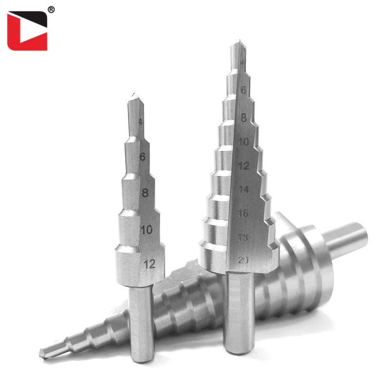 4-12/4-20/4-32 мм ступенчатое сверло из быстрорежущей стали с треугольным хвостовиком для металла