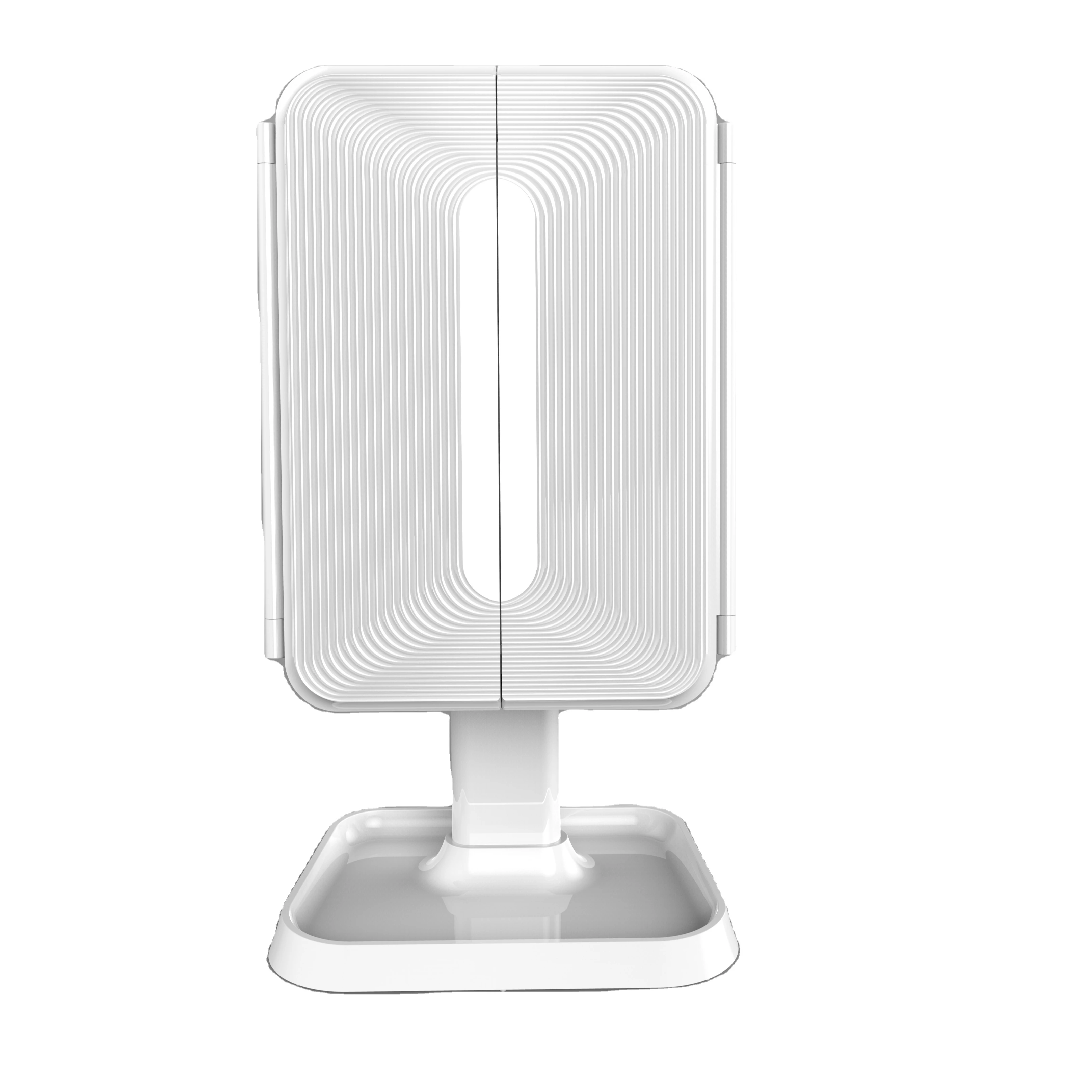 
led mirror Three ways Folding White adjustable brightness table 10X magnifying makeup mirror promotion gift 