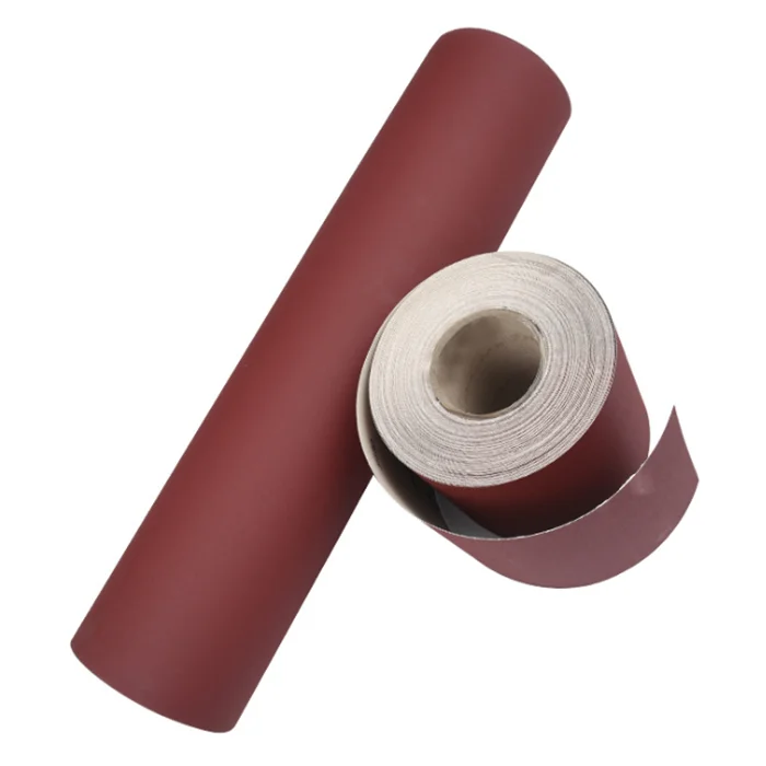 sandpaper factory 100mmx99Meter Red aluminum oxide abrasive paper rolls E-wt Paper base rolls