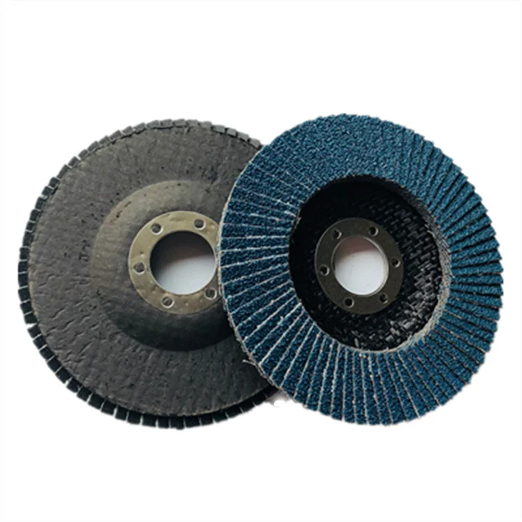 OBM OEM Customized 36-240 Grit Aluminum Oxide Flap Disc 115mm Steel Stainless Material Wood Metal Polishing Paper Iron Backing