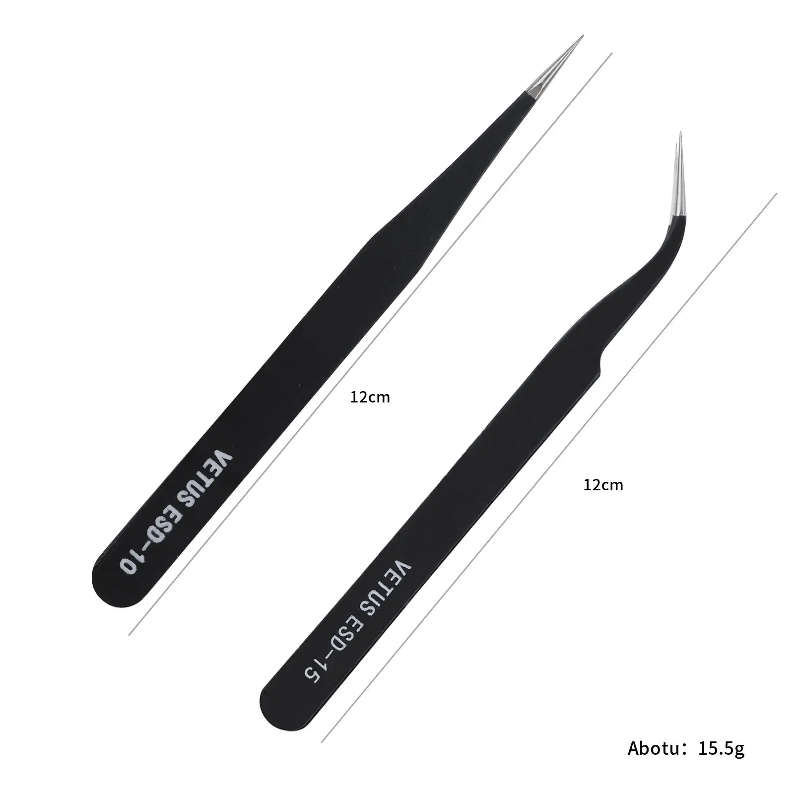 Straight Curved End Nail Art Tweezer Manicure Drill Diamonds Picker Forceps Lash Eyebrow Tweezers