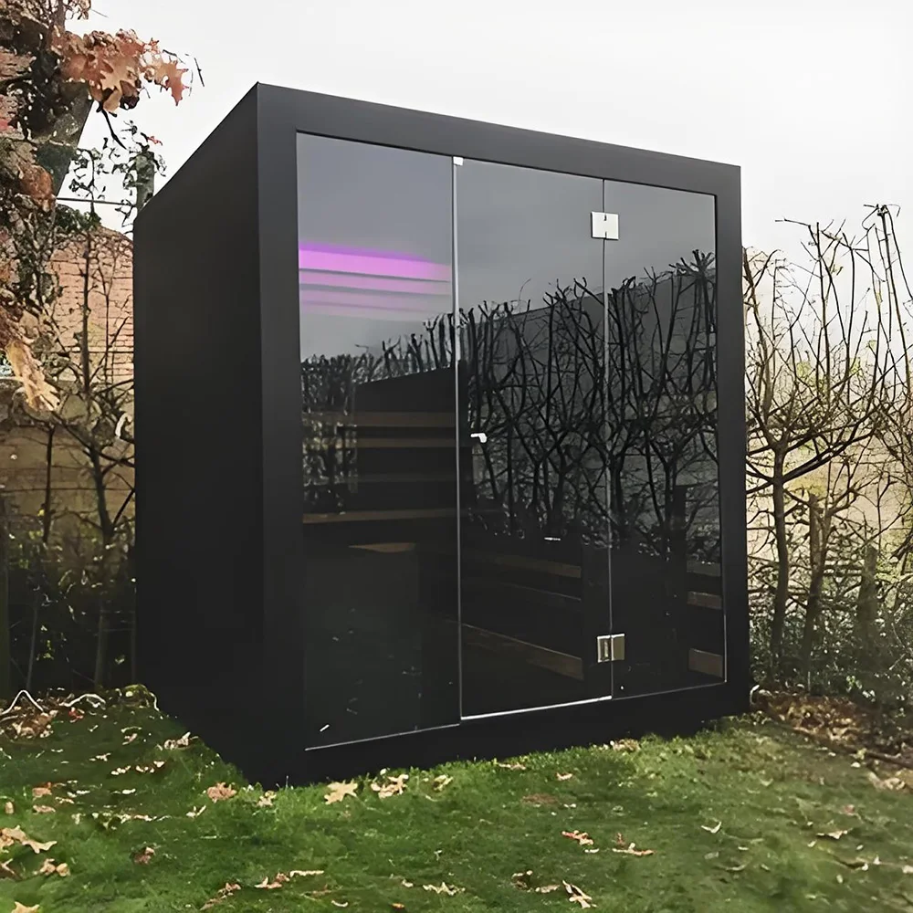 Outdoor Solid Wood Electric Heating Furnace Traditional Steam Sauna Room