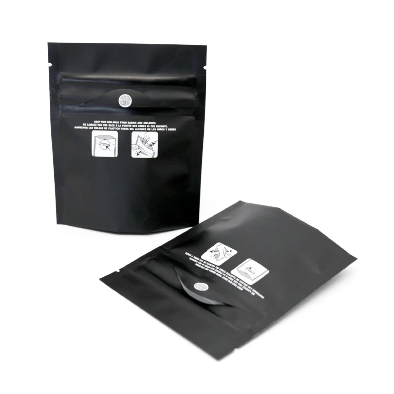 New style metalized child resistant bags double mint food storage mylar bags