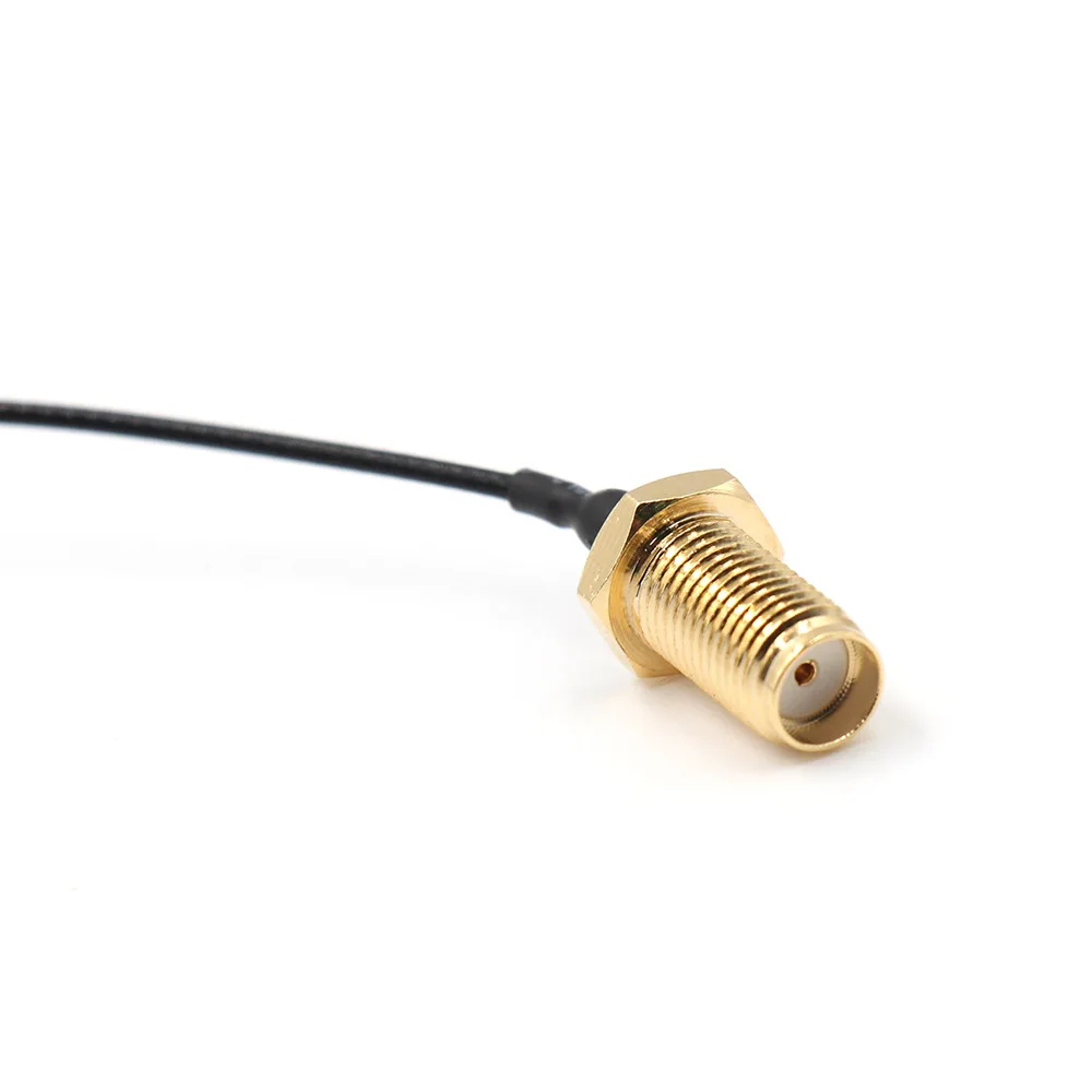 SMA female to IPEX-4 RF coaxial cable black RG0.81 length 150mm 15cm U.FL/IPEX/MHF/IPX to SMA RF connector pigtail cable