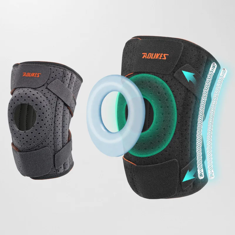 Aolikes adjustable compression knee brace football patella support strap for sport protective knee pads for men and women