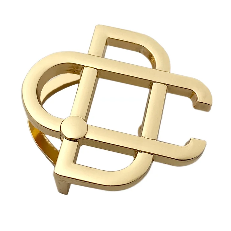 Оптовая продажа золотое покрытие из цинкового сплава на заказ сумки для одежды с 3D-логотипом металлическая пряжка ремня мужчин