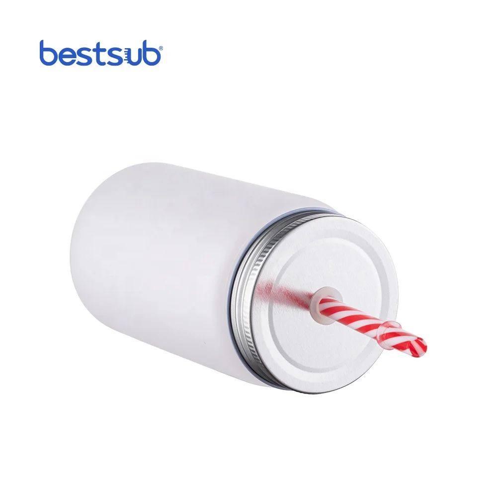 BestSub Wholesale Custom Frosted Sublimation Blanks Glass food storage wide mouth mason jar canning jar glass storage containers