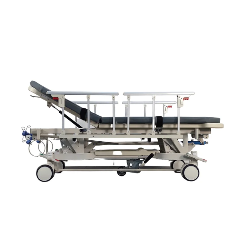 Aluminum alloy guardrail Emergency ambulance stretcher trolley