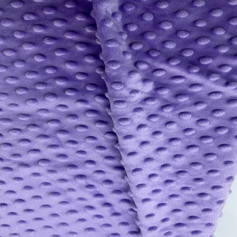 baby quilt blanket 100% polyester 3D embossed bubble plush velvet fleece dot minky fabric rolls for cuddle comfort baby blanket