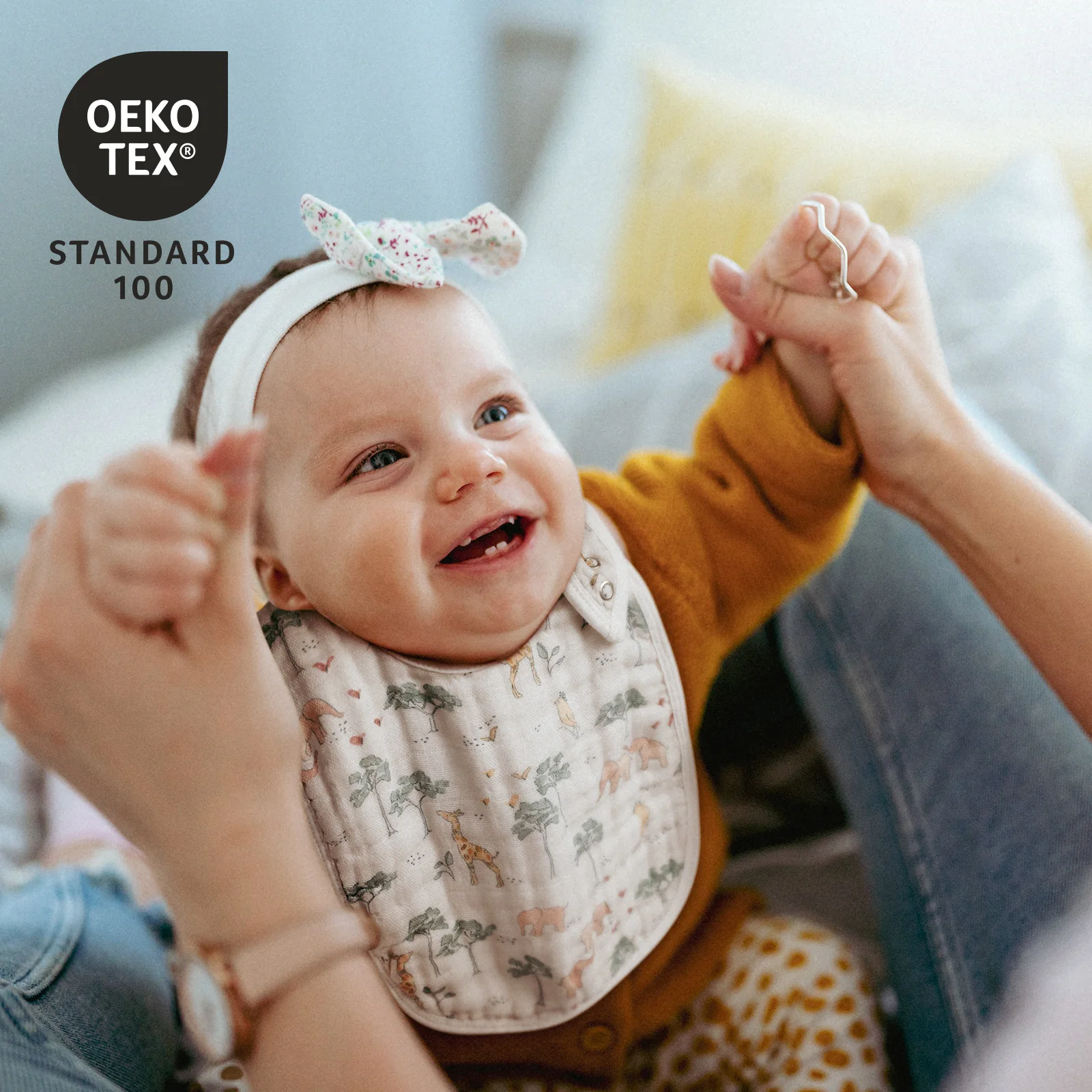 3 Pack Organic Baby Bibs for Girls & Boys Teething Drool Bib OEKO TEX Baby Bandana Bibs for Infant