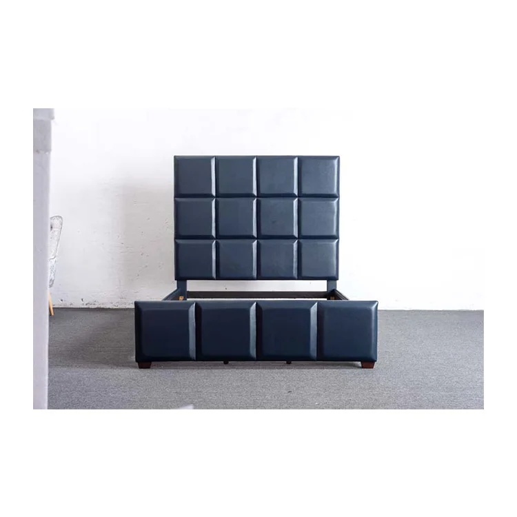 CX661 Bedroom Furniture Blue PU Upholstered Bed Wholesale Bedroom Sets