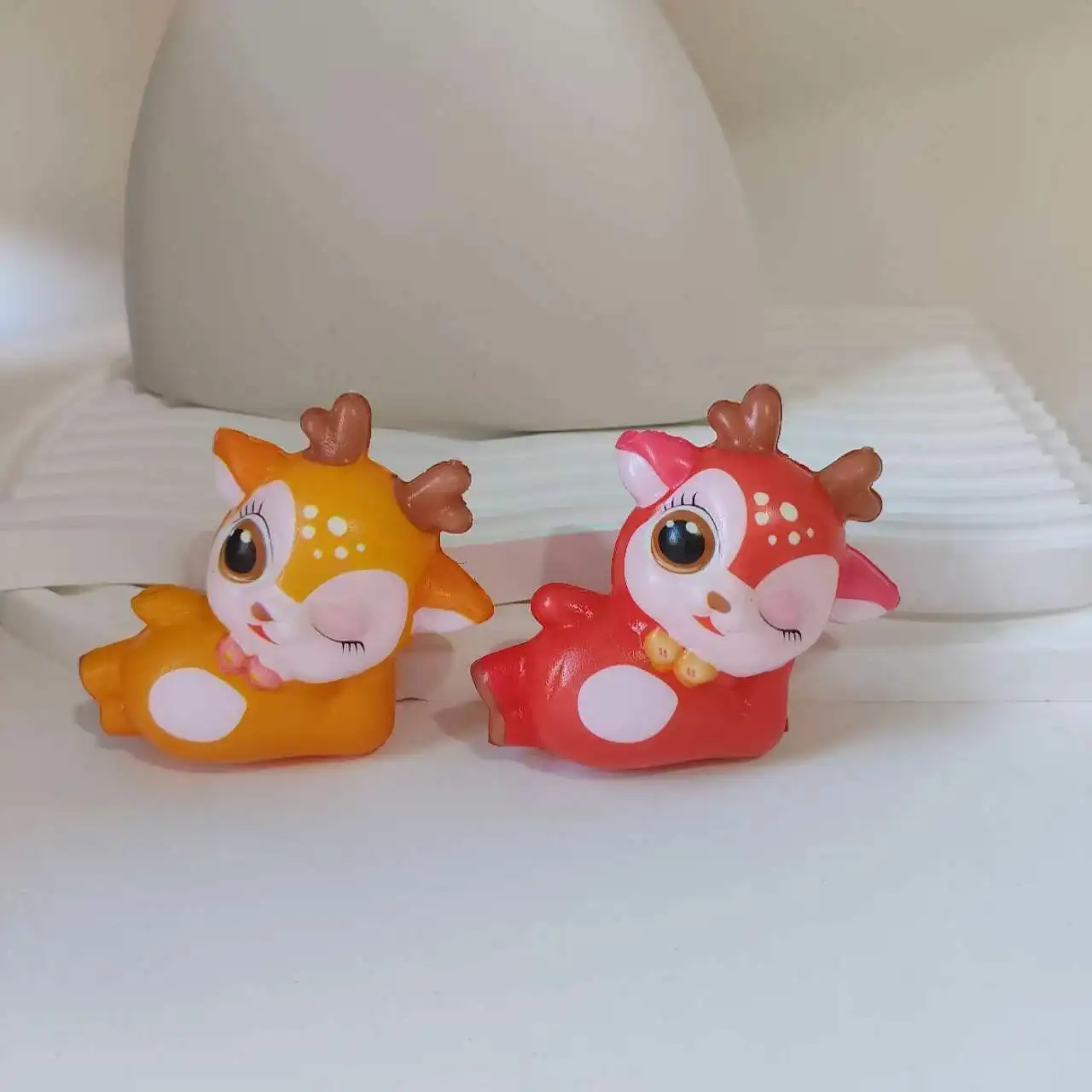 Manufacturers direct sales of cartoon elk squeeze toys pu foam vent soft fidget anti-pressure ball Kawaii toys