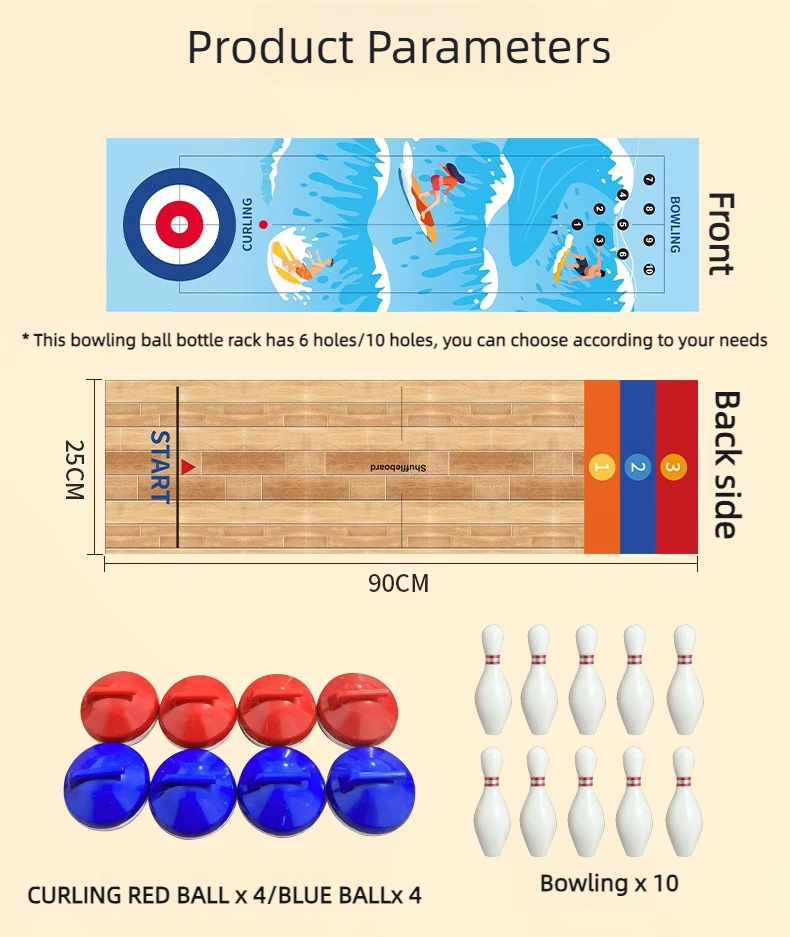 Family School Portable Mini Tabletop Kids interactive toy indoor sports interactive aircraft golf curling custom board game