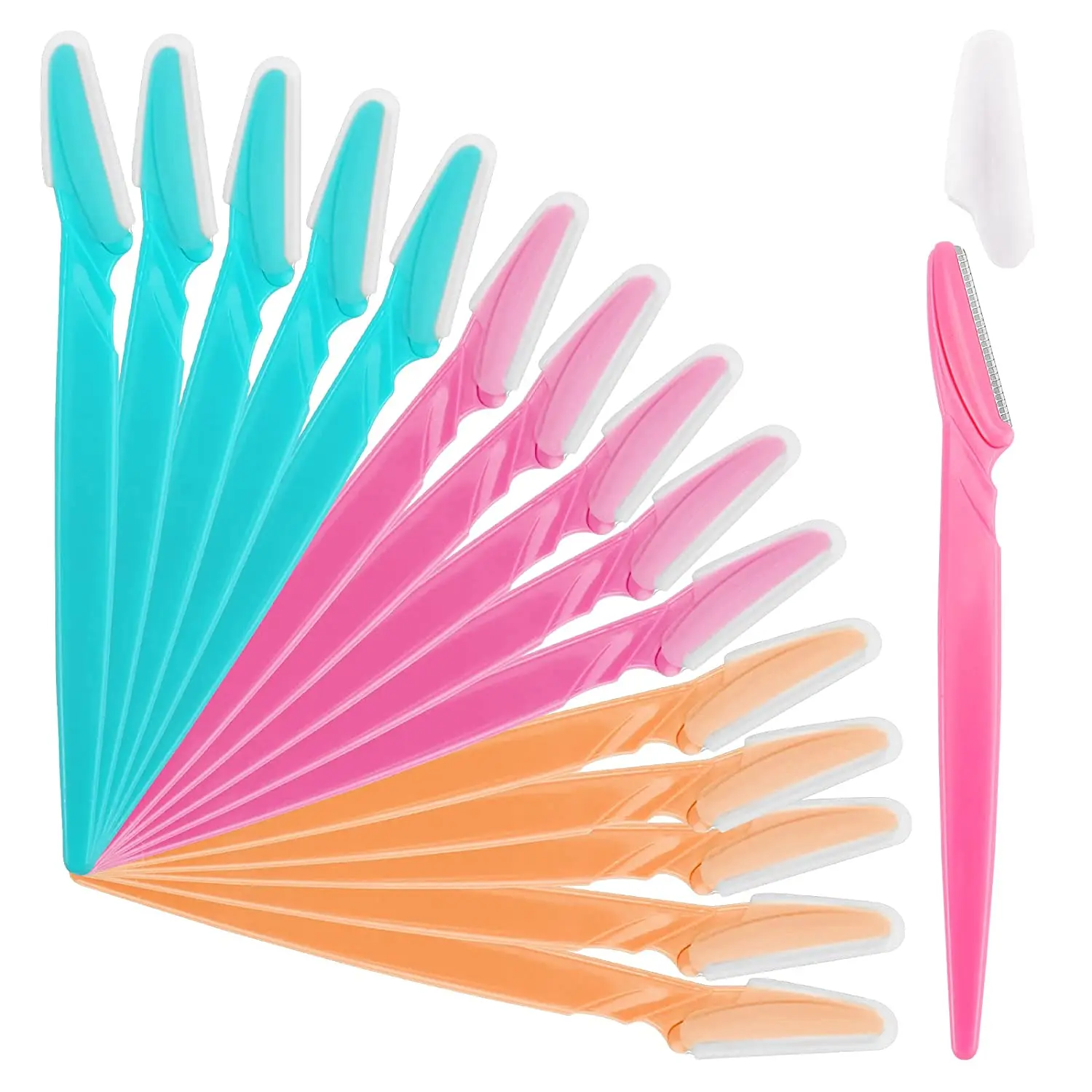 Portable Eyebrow Trimming Knife Blade Shaver Knife Eyebrow Hair Remover Pink Mini Yellow Blue Eyebrow Trimmer Knife - Buy Facial