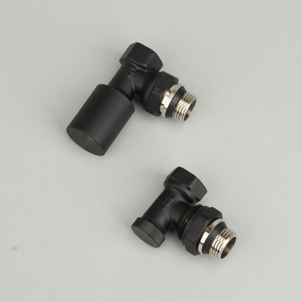HVAC Systems & Parts  black bathroom brass angle thermostatic radiator valve