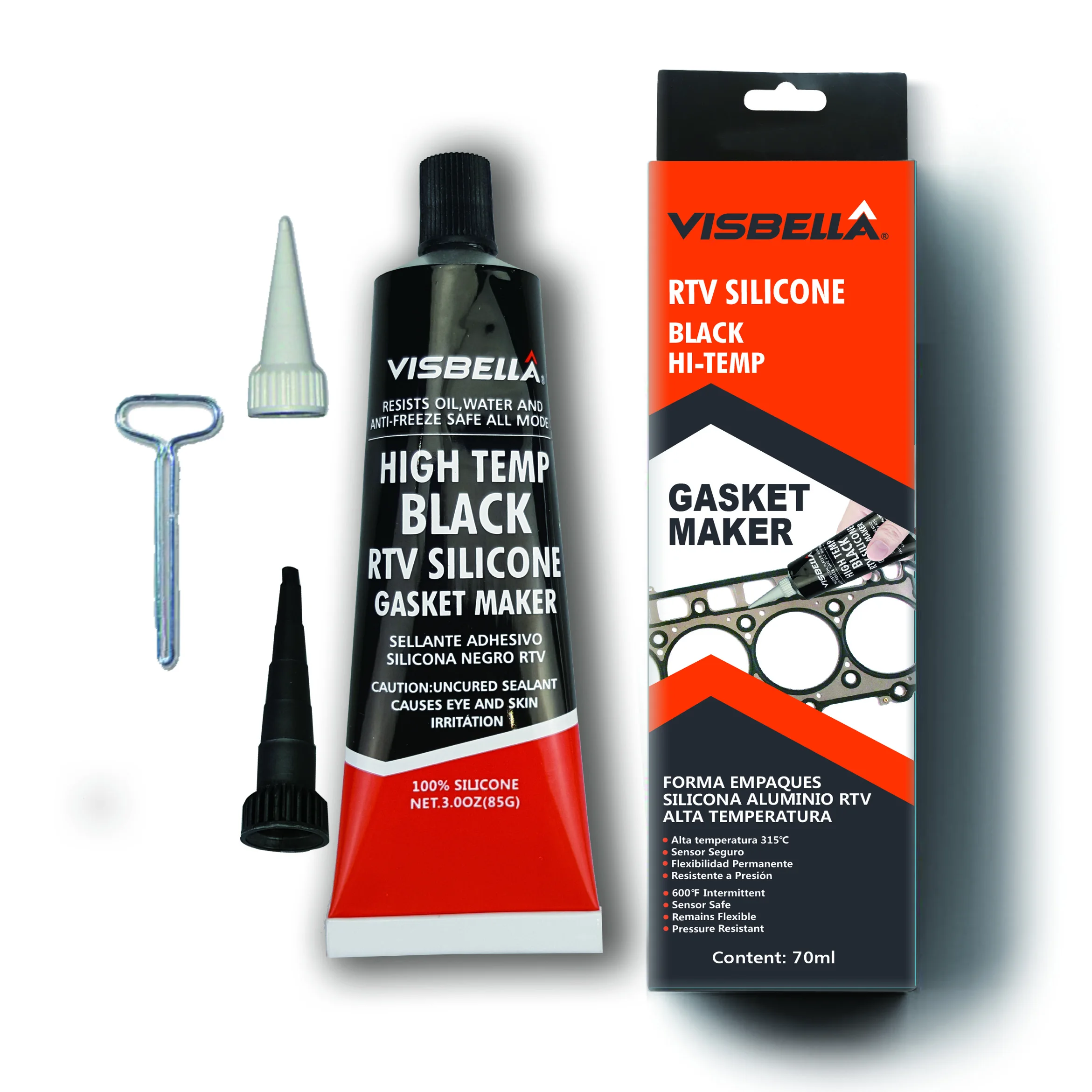 Nasca06 visbella Grey Hi-Temp gasket maker RTV Silicon
