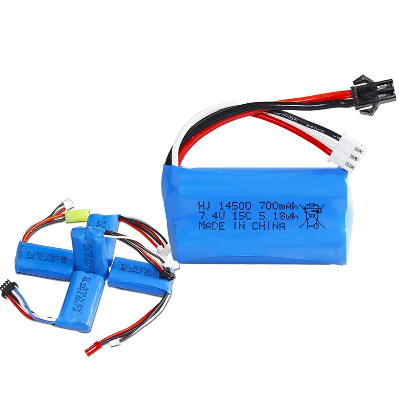 Заводская 7 4 V 700mAh 15C 14500 цилиндрические литиевые батареи rc вертолет детские игрушки самолет литиевая батарея автомобиля