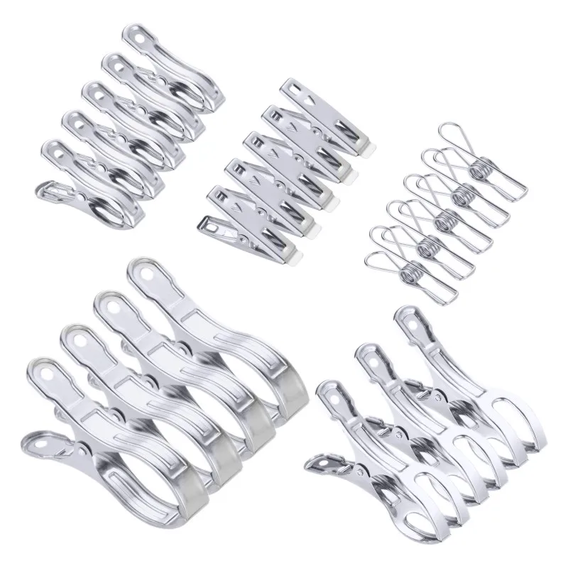 Wholesale multipurpose stainless steel sturdy clothes dry clothes non-slip fixing clip