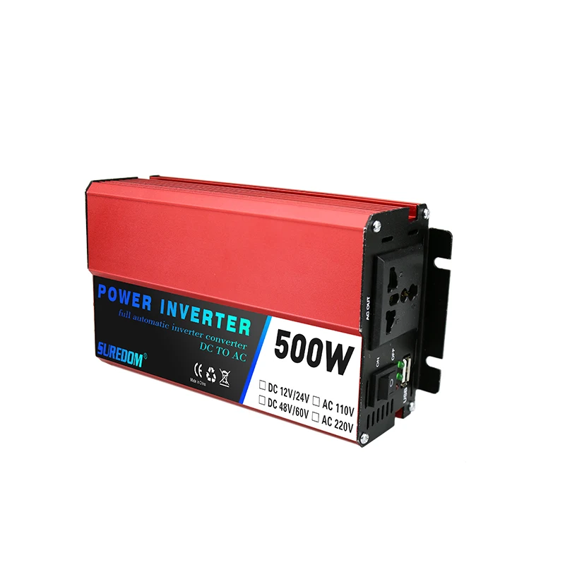 Hot Sales 500W 12v 24vdc to 110V 230vac Solar Power Inverter With USB Universal Socket