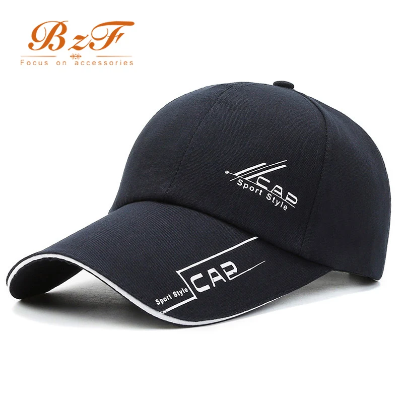 Korean Style Canvas Baseball Hat Spring Autumn Men Women Sun Hats Long-brimmed Fashion Sports Caps