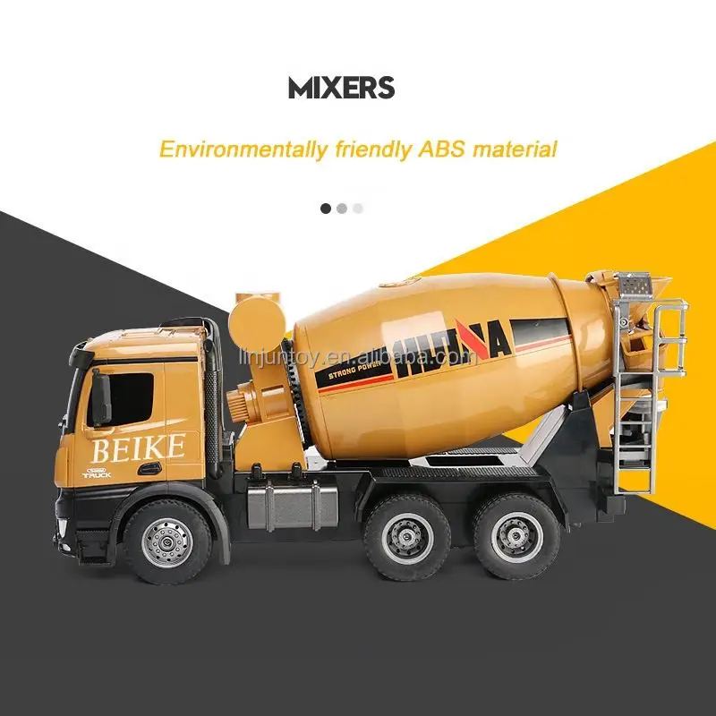 Latest 1/14 scale ten channel remote control concrete mixing Car children simulation engineering car concrete mixer truck
