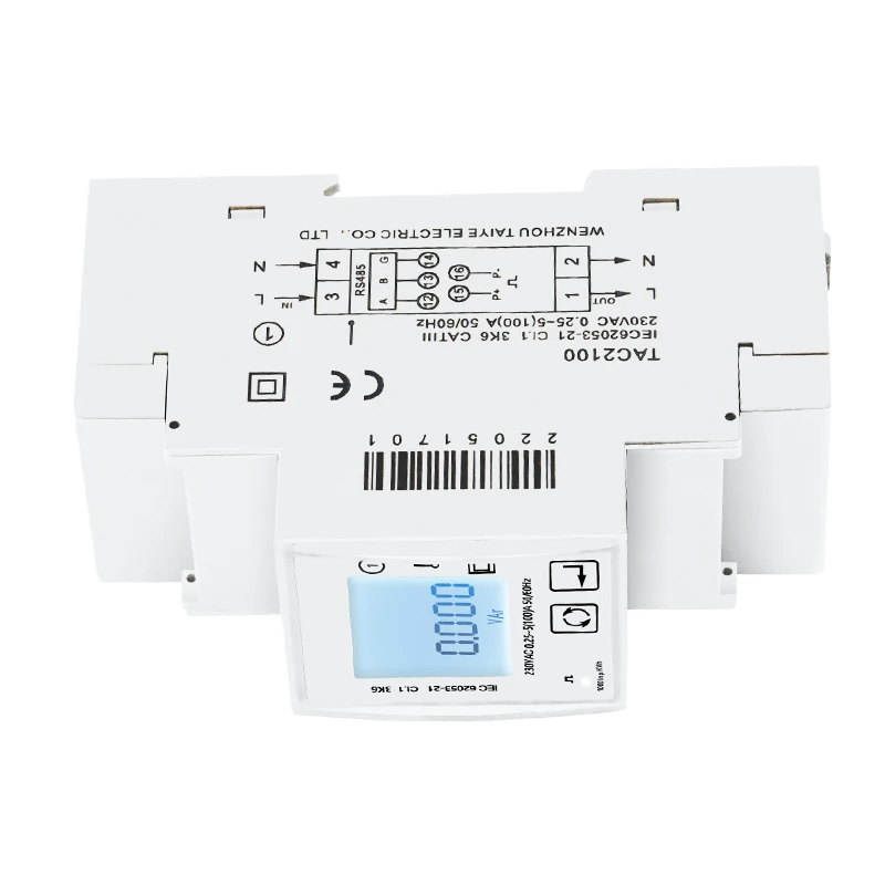 One Pulse Output With RS485 K W VA A V KWH 45-65Hz SDM Modbus 230V Multifunction Energy Meter Single-Phase