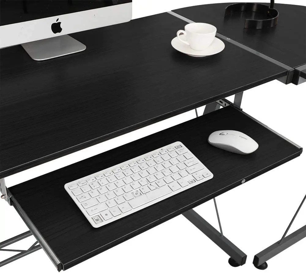 L-shaped mul-tifuncional new ergonomic metal stand reception computer desk scorpion racing gaming office desks PC corner table