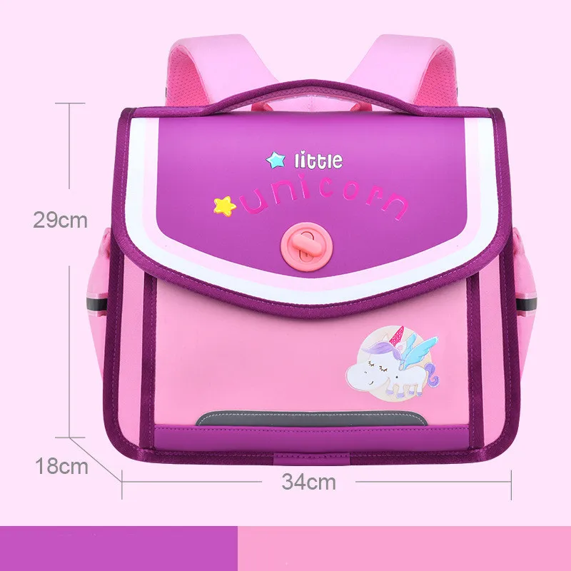 2023 new  easy to clean waterproof schoolbags baby girl school bag unicorn min order 1 pcs fashion and high quality