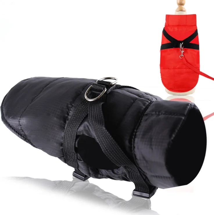 Innovative Design pet waterproof clothes pet harness together dog winter clothes belt wholesale