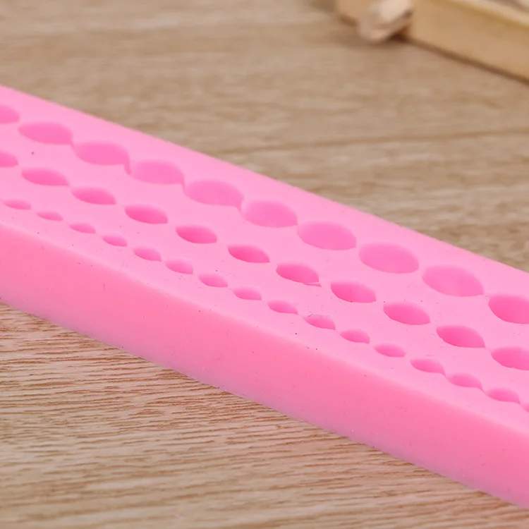 Pearl Chains Shape Cake Border Silicone Mold Kitchen Baking Decoration Tool Chocolate Bread Mousse Dessert Fondant Mold