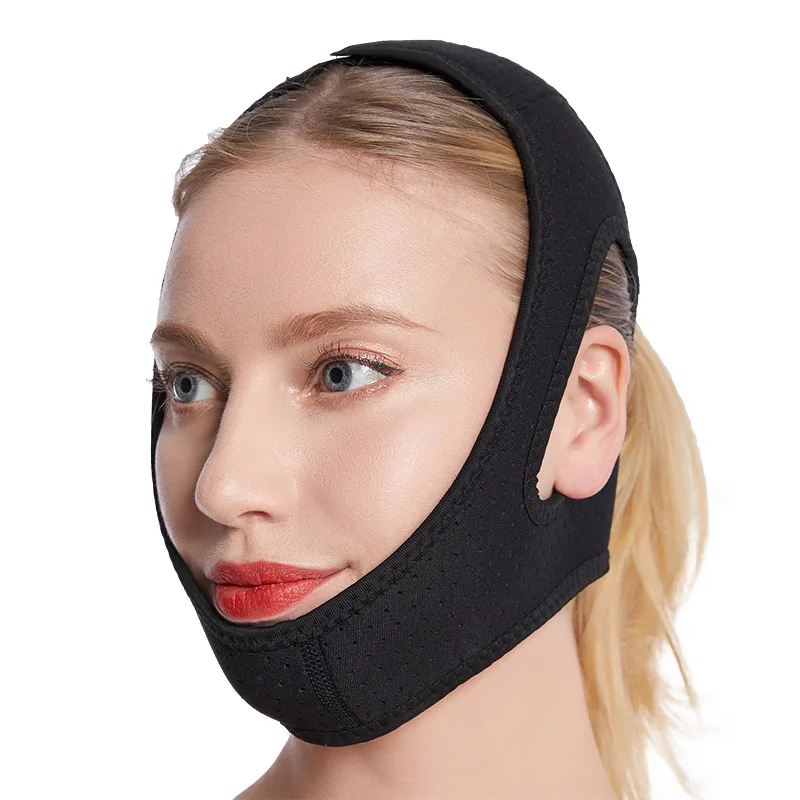 Hot sale Face Compression Chin Rest Belt Anti Snoring Belt Adjustable Anti Snore Chin Strap Stop Snoring Device For Good Sleep
