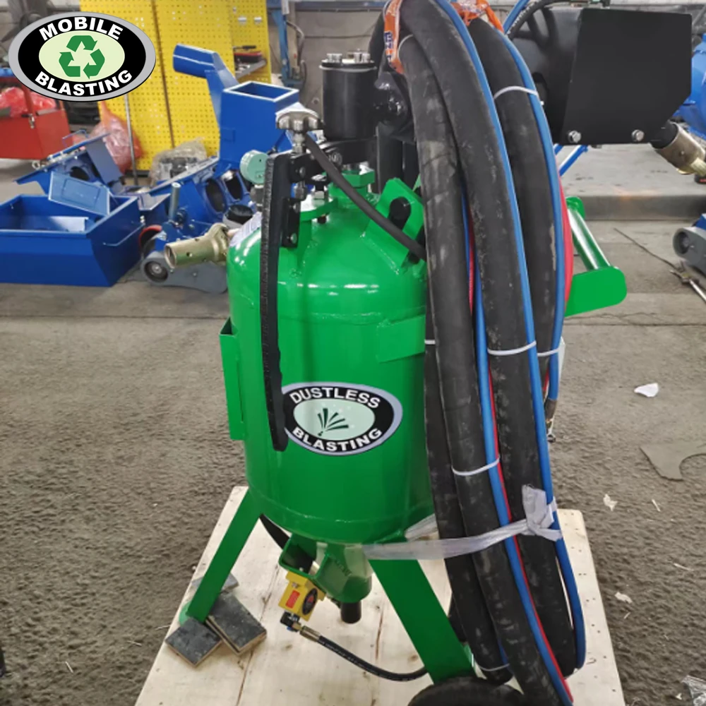 paint powder coating stripped Dustless Blaster pot / dustless blasting machine