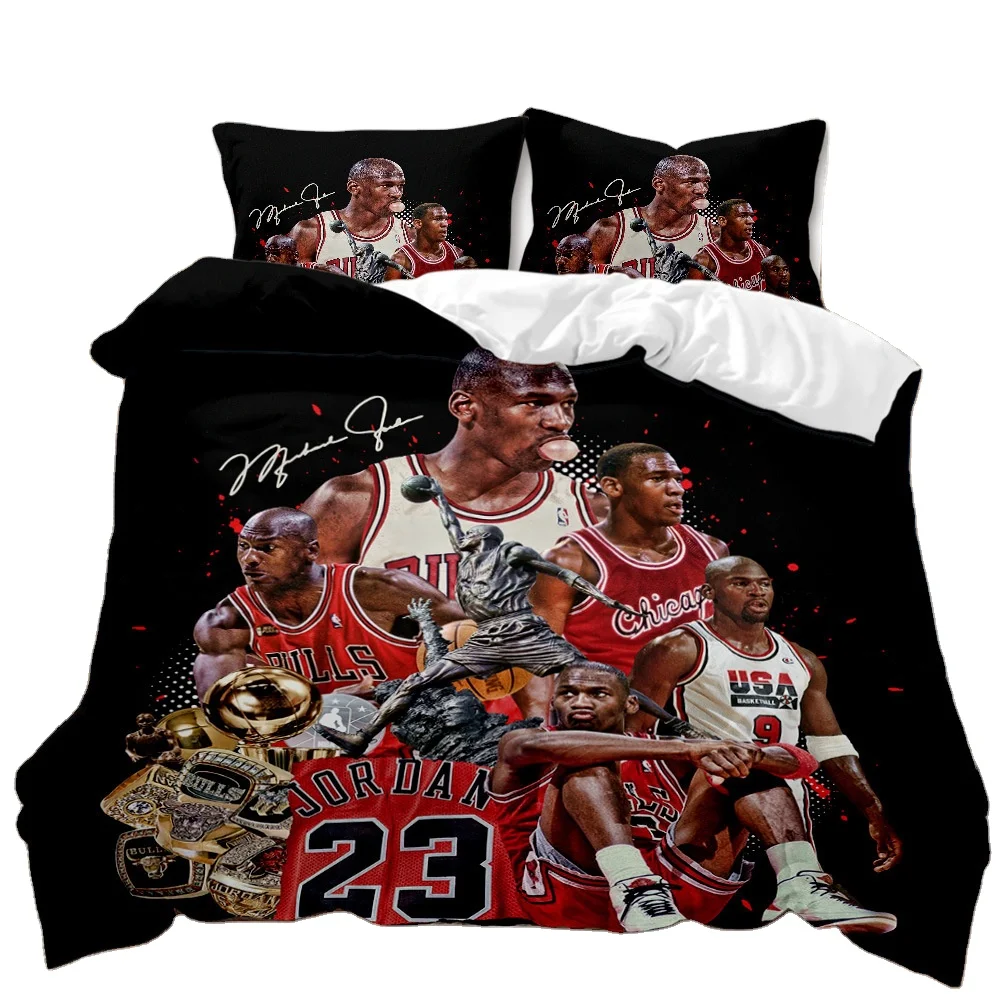 Top Sale NBA Number 23 luxurious 3D bedding set bed room decor Duvet Covers fashion Pillowcases bedclothes bed 3pcs