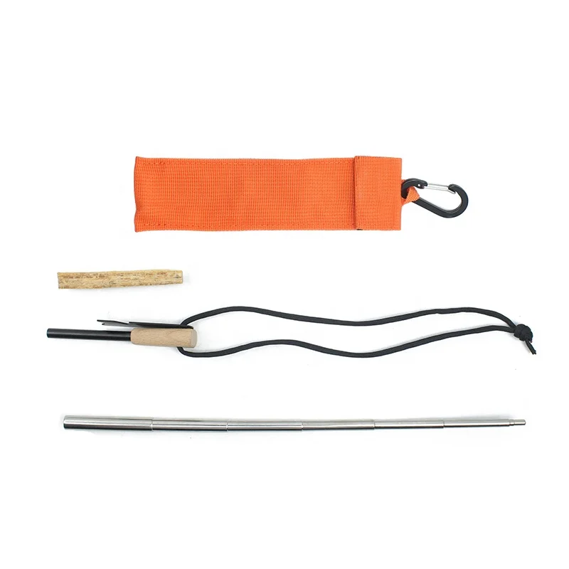 Wholesale Outdoor Flint Fire Starter Survival Camping Gear, Flint Stone Fire Starter Magnesium Rod, Fire Bellows Flint Kit