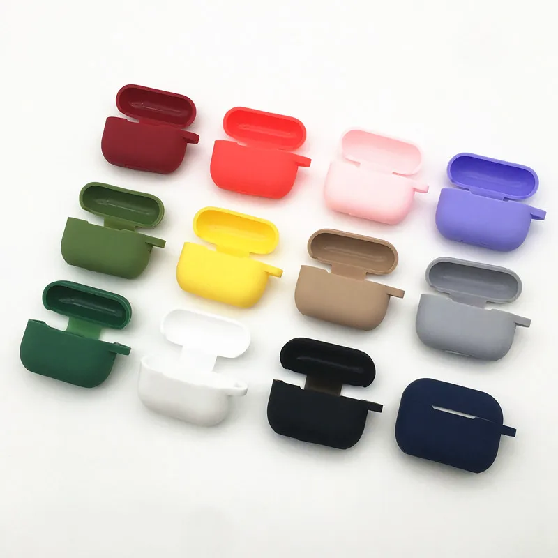 Silicone Cover Case for Airpods Pro Protective Skin Cover for Wireless  Earphone Multicolor silicone headphone cover case