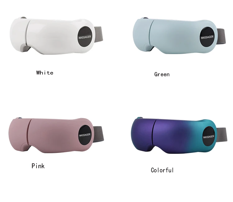 Smart Airbag Vibration Eye Care Compress Bluetooth Eye Massage Relax Migraines Relief Improve Sleep Eye Massager With Heat