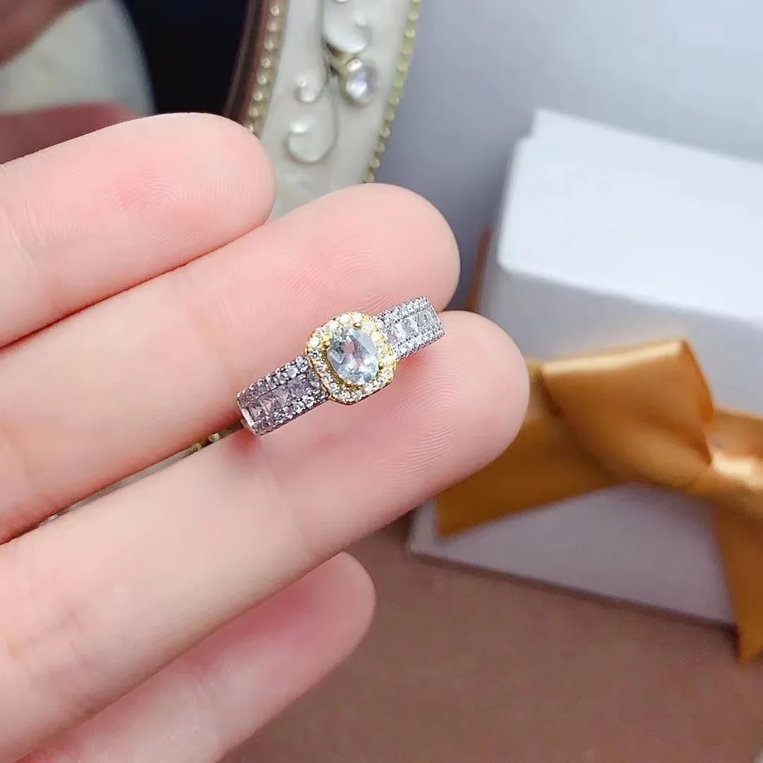 New Design Competitive Good Price 925 Sterling Silver Leaf King Mother Daughter Natural Gemstone Rings