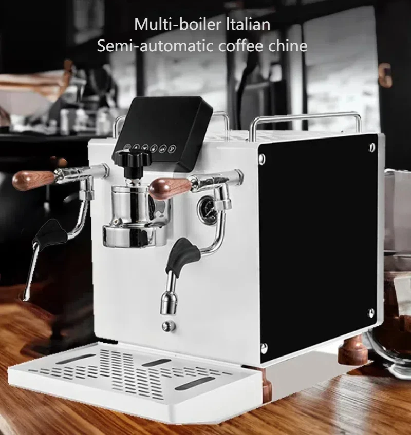 Professional Dual Boiler Commercial Barista Semi-Automatic Espresso Double Head Coffee Machine with touch screen