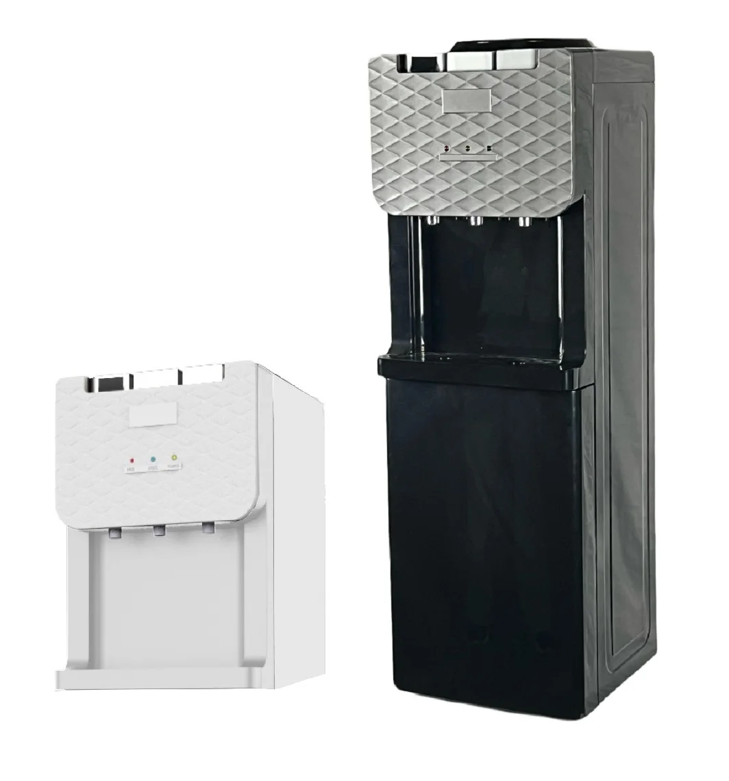 Small Electric Freestanding Water Dispenser Cooler Three water tap hot cold warm  drinking water machine compressor cooling